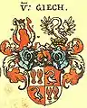 Gemehrtes Wappen der Familie von Giech in Siebmachers Wappenbuch von 1605