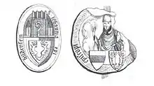 Siegel Johann von Hoya, Bischof von Hildesheim (1408)