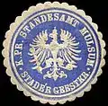 Siegelmarke Standesamt Mulsum, Stader Geestkreis