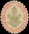 Siegelmarke „Siegel der Stadtgemeinde Pressnitz“ (ca. 1850–1923)