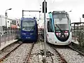 Avanto neben Citadis Dualis in Bondy