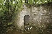Der Ausgangsbereich des Kanals am Torrente Rigo