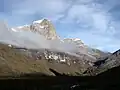 Ritacuba Blanco, vom Südosten aus dem Valle de Cojines (Tal der Kissen) gesehen.