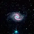 Erscheinungsbild des Zentrums im Infrarot, aufgenommen mit dem Spitzer-Weltraumteleskop