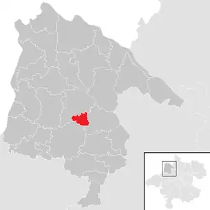 Lage der Gemeinde Sigharting im Bezirk Schärding (anklickbare Karte)