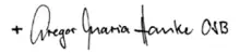 Unterschrift von Gregor Maria Hanke
