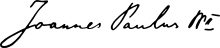 Unterschrift Johannes Pauls II.