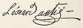 Signature of Léondard Autié