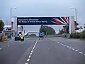 Die Einfahrt zur Rennstrecke