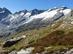Simonykees und Simonysee mit den Gubach- und Simonyspitzen
