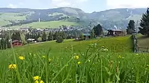 Gallio vom Monte Sisemol mit dem Taleinschnitt des Valle di Campomulo