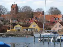 Skælskør vom Hafen aus