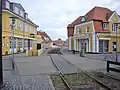 Die Hafenbahn kreuzt Sankt Laurentii Vej