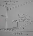 Skizze und Grundriss der Lösnicher Kapelle am ehemaligen Fährkopf