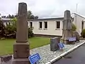 Preußische Meilen­steine im „Museum für Straßen- und Wegebau“ in Skwierzyna (Schwerin an der Warthe), Woiwodschaft Lebus, Polen