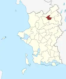 Lage des Gudum Sogn in der Slagelse Kommune