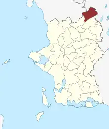 Lage des Nordrupvester Sogn in der Slagelse Kommune