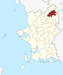 Lage des Sorterup Sogn in der Slagelse Kommune