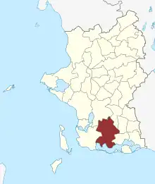 Lage des Tjæreby Sogn in der Slagelse Kommune