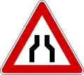 Verengte Fahrbahn
