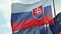 Wehende slowakische Flagge