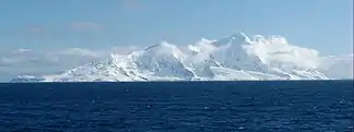 Blick auf den südlichen Teil der Imeon Range (links: Kap James)