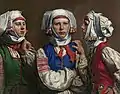 Józef Teofil Smoliński: Drei Frauen in Tracht, um 1900.