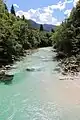 Soča oberhalb der Mündung der Koritnica