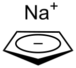 Strukturformel von Cyclopentadienylnatrium