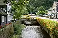 Eschbach unmittelbar vor der Mündung in die Wupper (Unterburg)