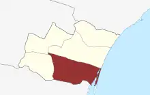 Lage des Jersie Sogn in der Solrød Kommune