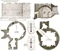 Türme von Somerton Castle. Illustration von James Sandby Padley