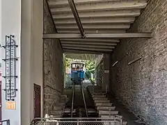 Einfahrt in den Talbahnhof Kriens (2013)