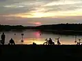 Sonnenuntergang am Großen Bischofsweiher, 2006