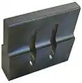 Rechteck-Stufe mit zwei Slots, 35&nbsp;kHz, Stahl
