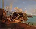 Verkauf von Heu auf dem Dnepr, 1857