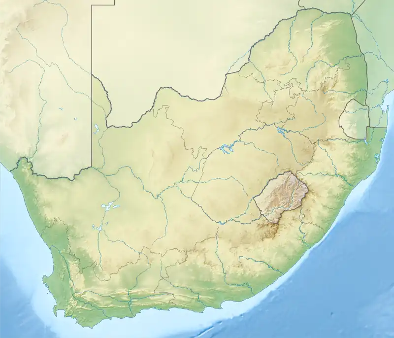 Lokalisierung von Gauteng in Südafrika