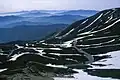 Blick auf das Akaishi-Gebirge und die Kiso-Berge von Norikura-dake