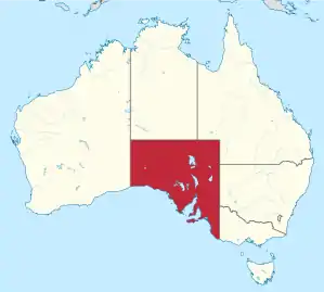 Lage Südaustraliens