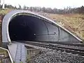 Südportal des Escherbergtunnels im Winter