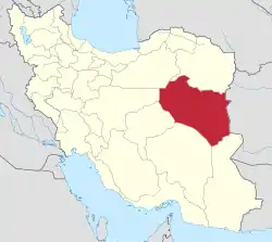 Lage der Provinz Süd-Chorasan im Iran