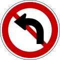 214: Linksabbiegen verboten
