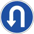 311: Vorgeschriebene Fahrtrichtung – Wenden