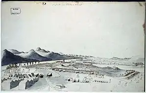 Blick Richtung Süden auf Crown Point 1760 von Thomas Davies.