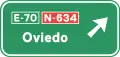 S-221Wegweiser zur Autobahn Autopista oder Autovia