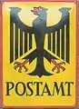 Am Postamt Spiekeroog angebrachtes Amtsschild (bis 1995)