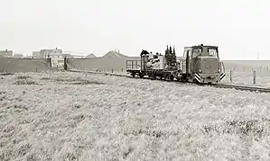 Lok 6 am Deichschart in Spiekeroog, 1981