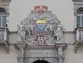 Supraporte mit Figuren- und Wappenreliefs (Schloss Porcia, Spittal, 16. Jahrhundert)