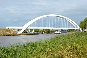 Eisenbahnbrücke bei Zuidhorn (Bahnstrecke Leeuwarden–Groningen)