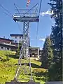 Stütze und Bergstation der Schladminger Tauernseilbahn